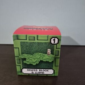 2025 McDonald's minecraft movie #1 Grass Block & Llama happy meal toy